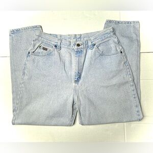 Vintage Lee Riders Jeans Womens 16‎ Petite High Rise Straight Leg Light Wash Y2K